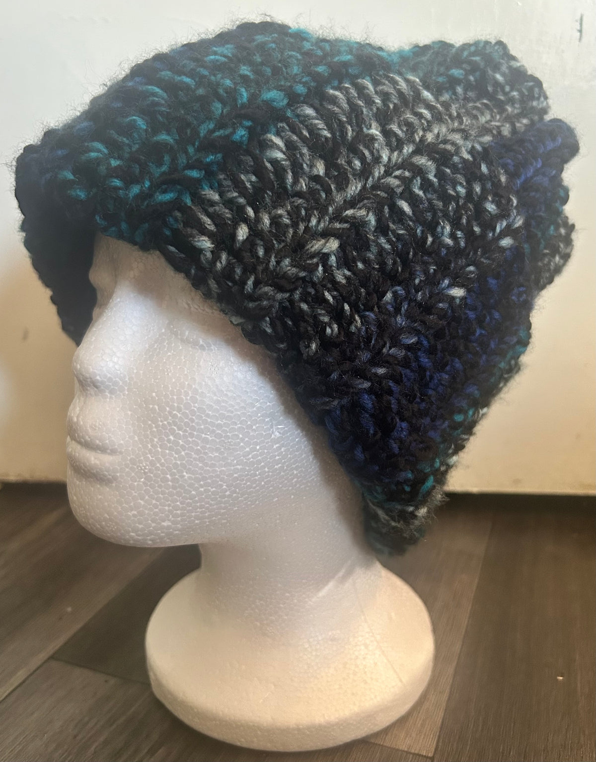 Hand-crocheted slouchy beanie