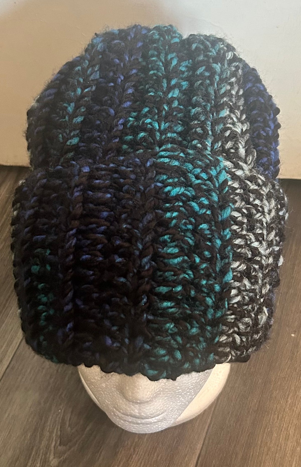 Hand-crocheted slouchy beanie